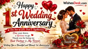 1st Wedding Anniversary Wishes