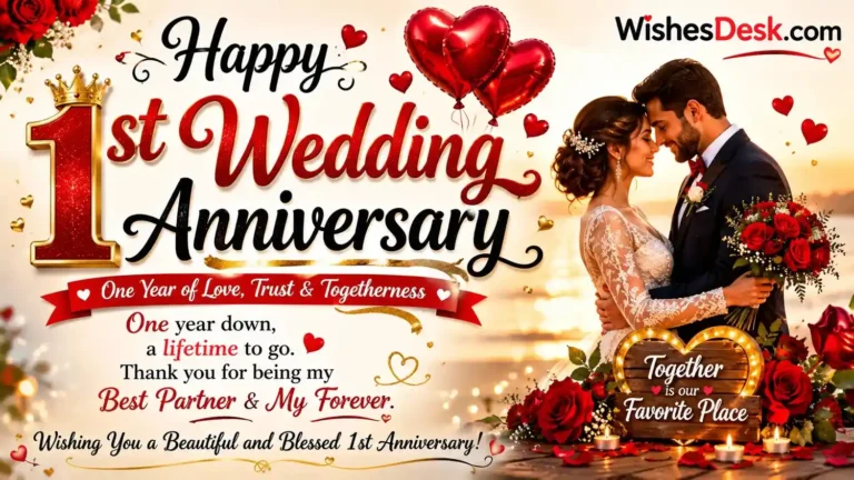1st Wedding Anniversary Wishes