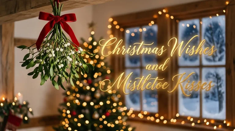 christmas wishes and mistletoe kisses