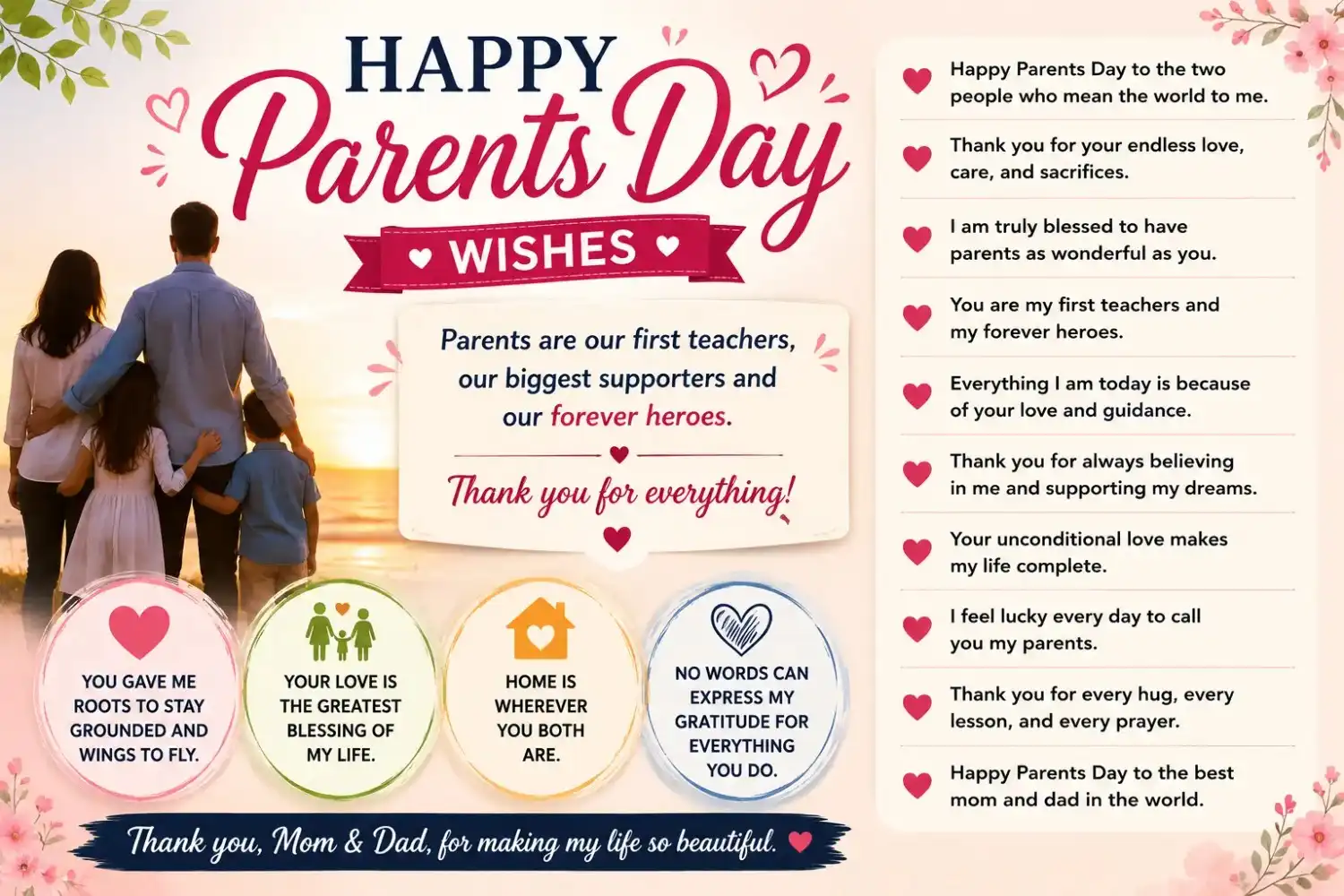 happy parents day wishes