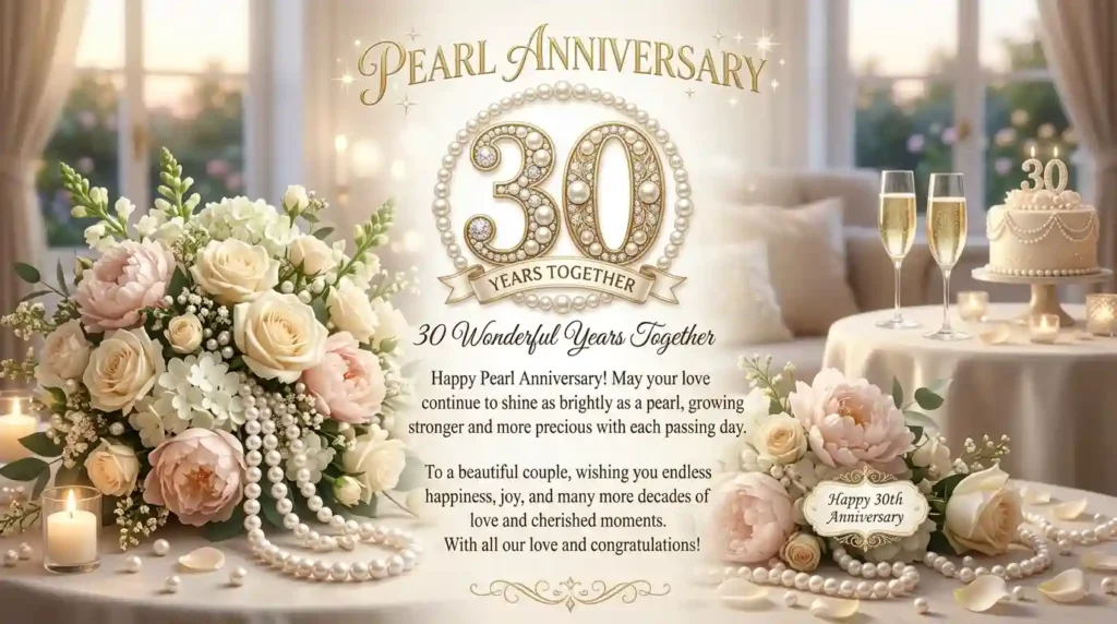 30th Wedding Anniversary Wishes for Wife