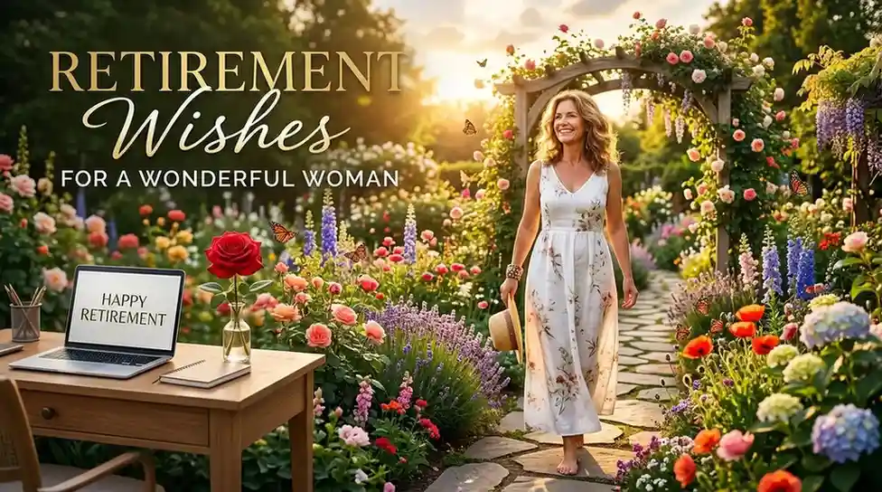 short retirement wishes for woman
