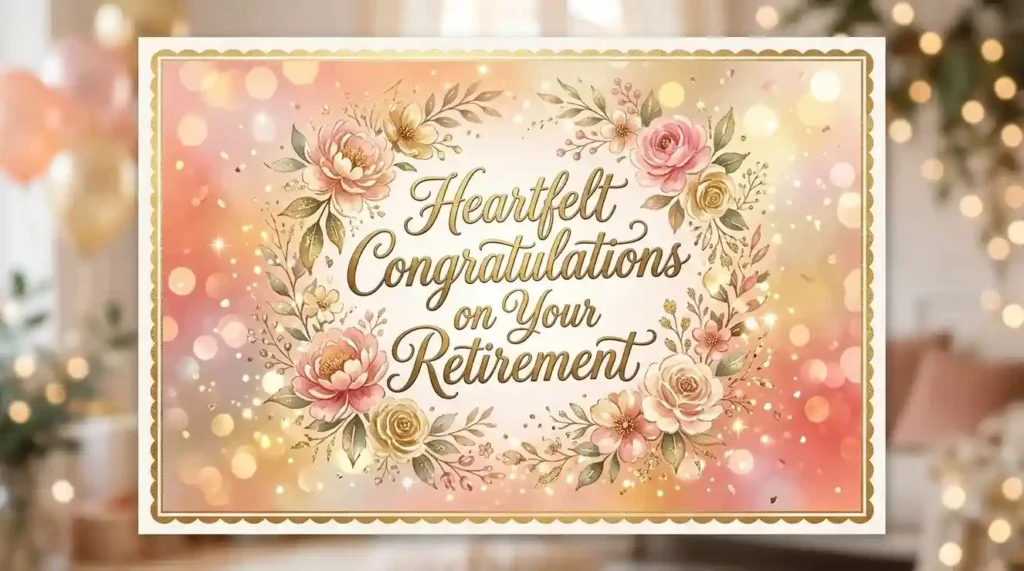 Retirement greeting card congratulation