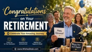 congratulations on your retirement