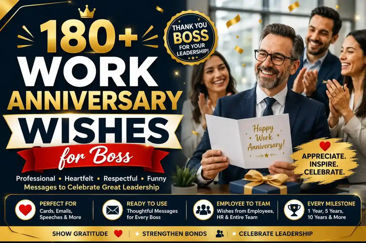 Work Anniversary Wishes for Boss