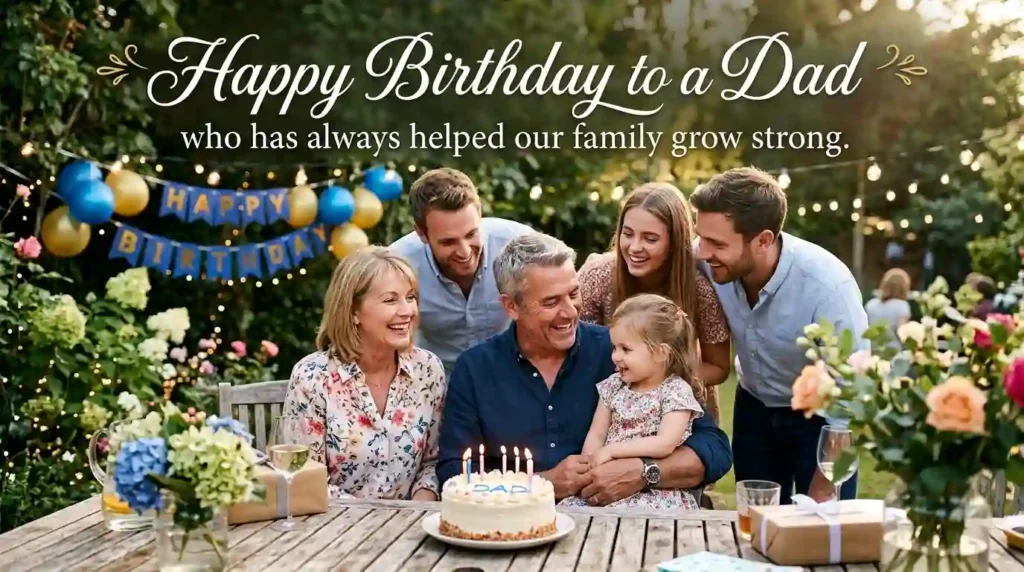 Birthday Wishes With Flowers for Dad