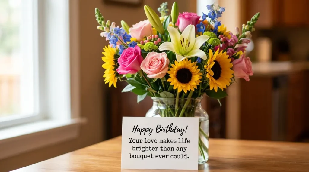 Birthday Wishes With Flowers for Mom