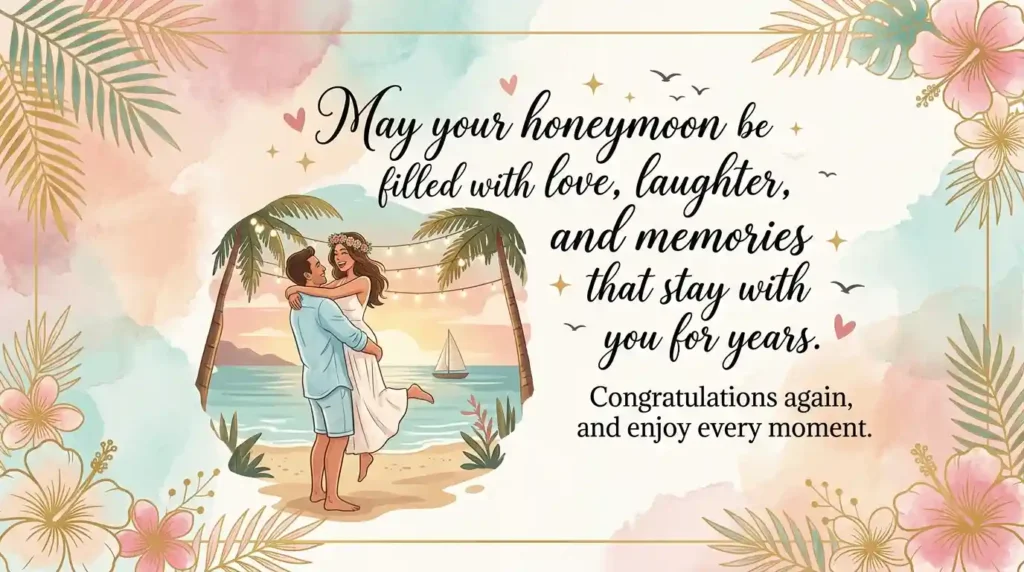 Honeymoon Messages for a Card