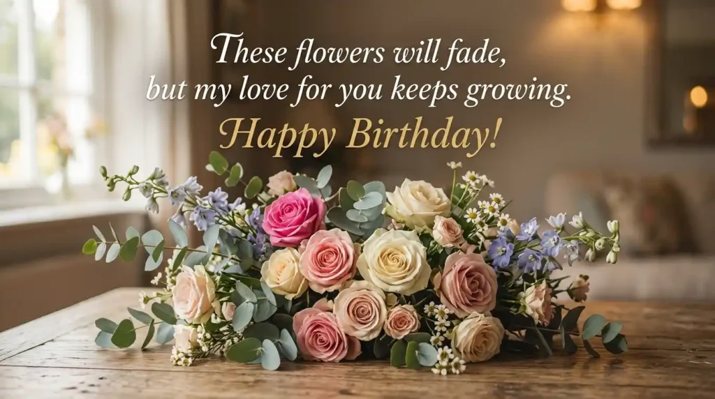 Romantic Birthday Wishes With Flowers