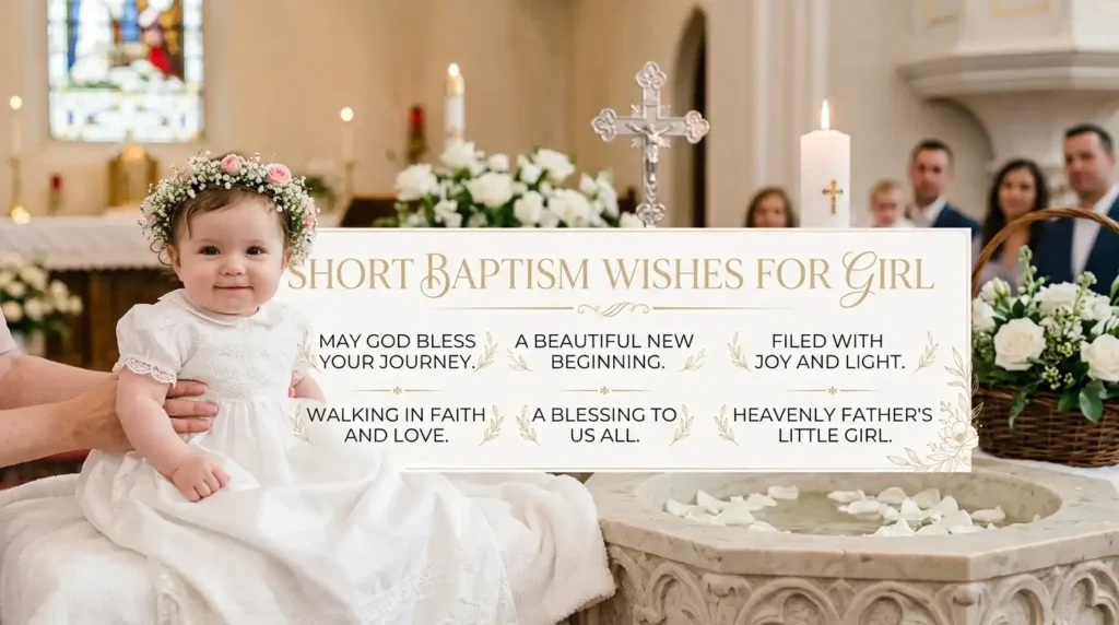 short Baptism Wishes for Girl