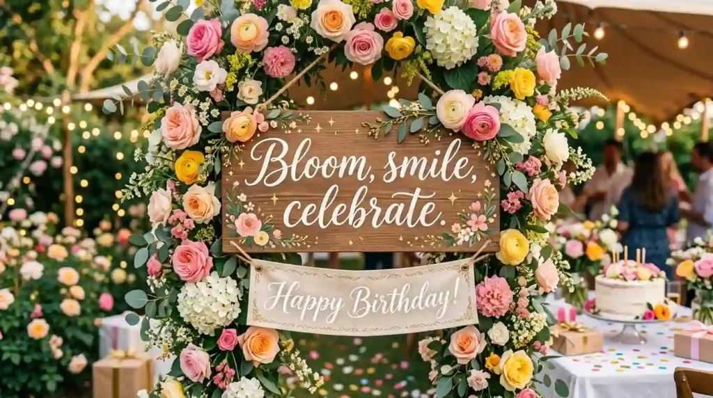 Short Birthday Wishes With Flowers