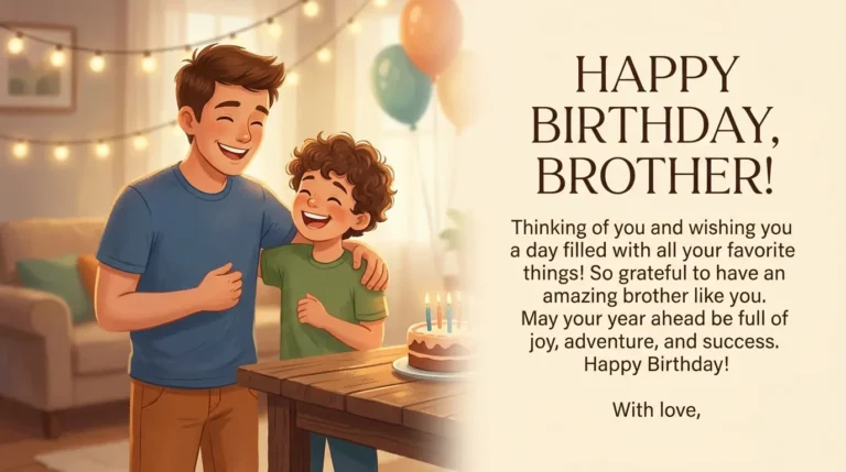 Simple Heart Touching Birthday Wishes for Brother